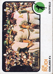 1973 Topps Baseball Cards      360     Joe Rudi UER